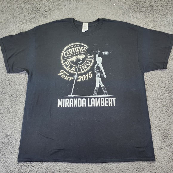 Miranda Lambert - "Certified‎ Platinum" Tour 2015 - Black Shirt.  2XL. - Picture 1 of 8
